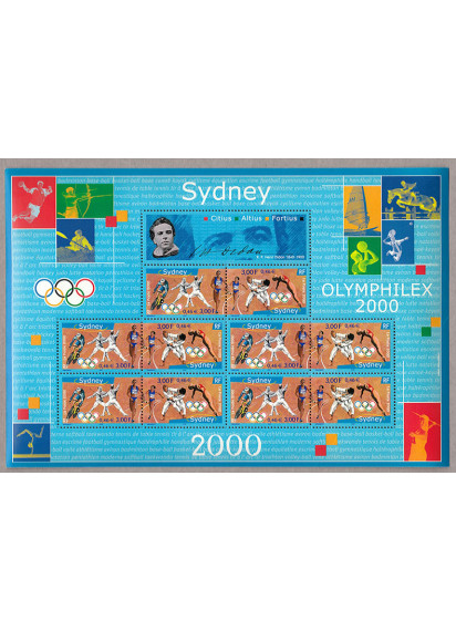 FRANCIA 2000 Olimpiadi Sydney Minifoglio Commemorazione 10 valori 